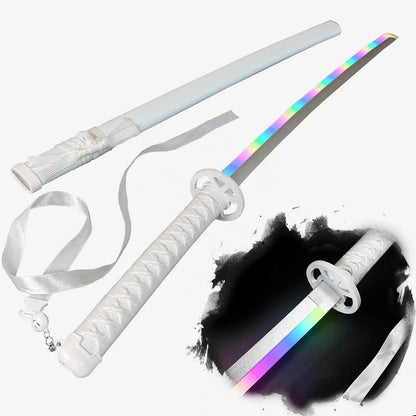 New Arrival Hot Sale 104CM Wooden Demon Slayer Spray LED Luminous Knife Multiple Colors Japanese Samurai Bamboo Toy Swords