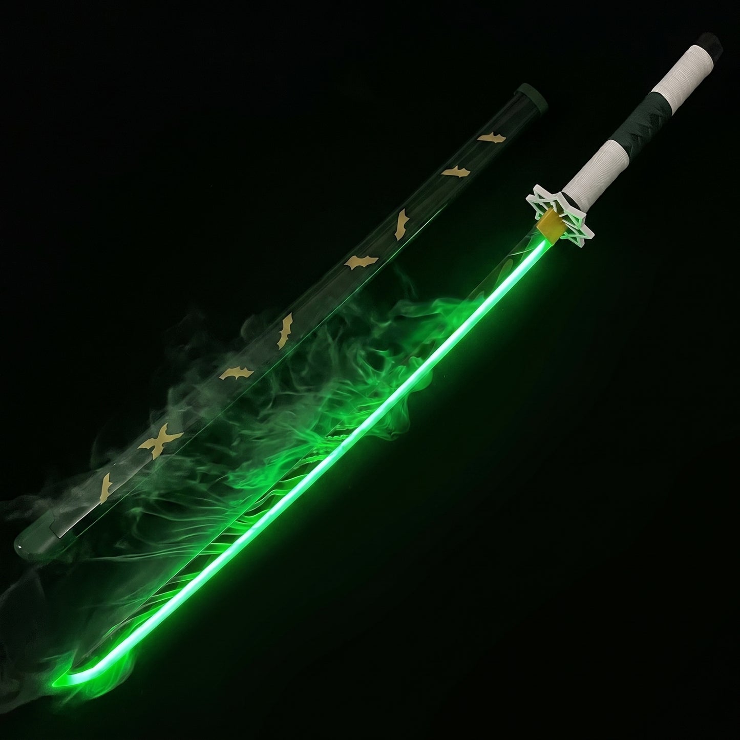 Katana LED RGB Uramasa 黒将 con efecto de humo | Tamaño real 104 cm