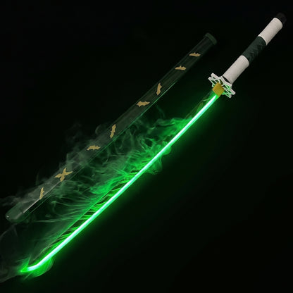 Katana LED RGB Uramasa 黒将 con efecto de humo | Tamaño real 104 cm