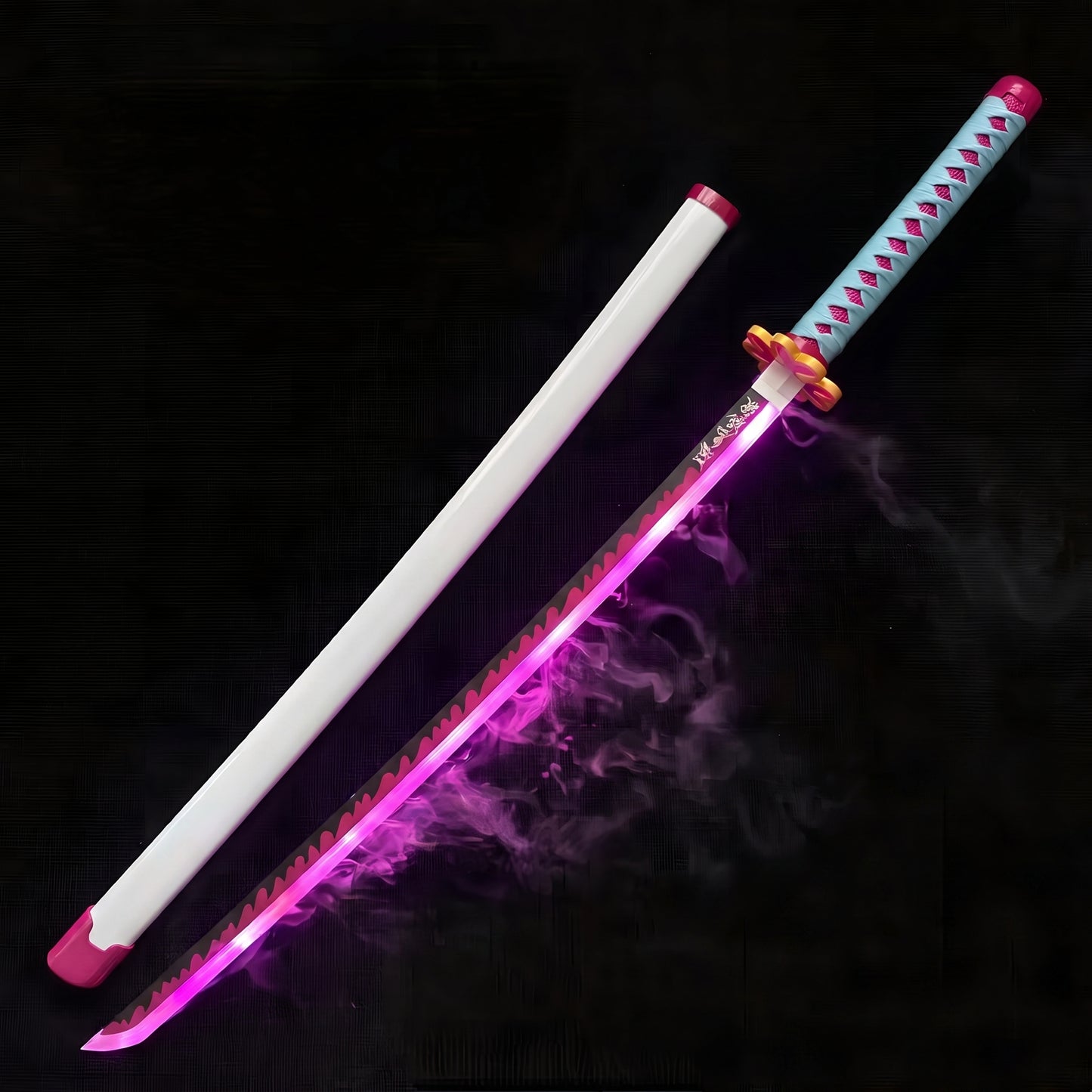 Katana LED RGB Uramasa 黒将 con efecto de humo | Tamaño real 104 cm